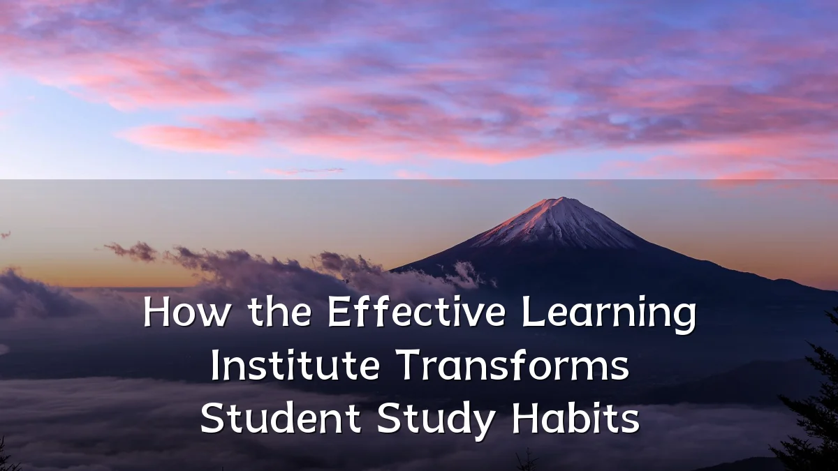 How the Effective Learning Institute Transforms Student Study Habits